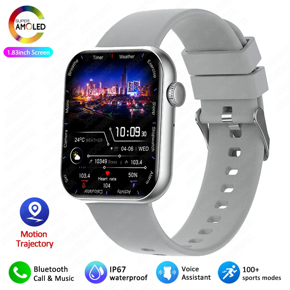 2025 novo relógio inteligente tela de toque completa bluetooth chamada ai voz freqüência cardíaca relógios à prova dwaterproof água pulseira esportiva smartwatch feminino