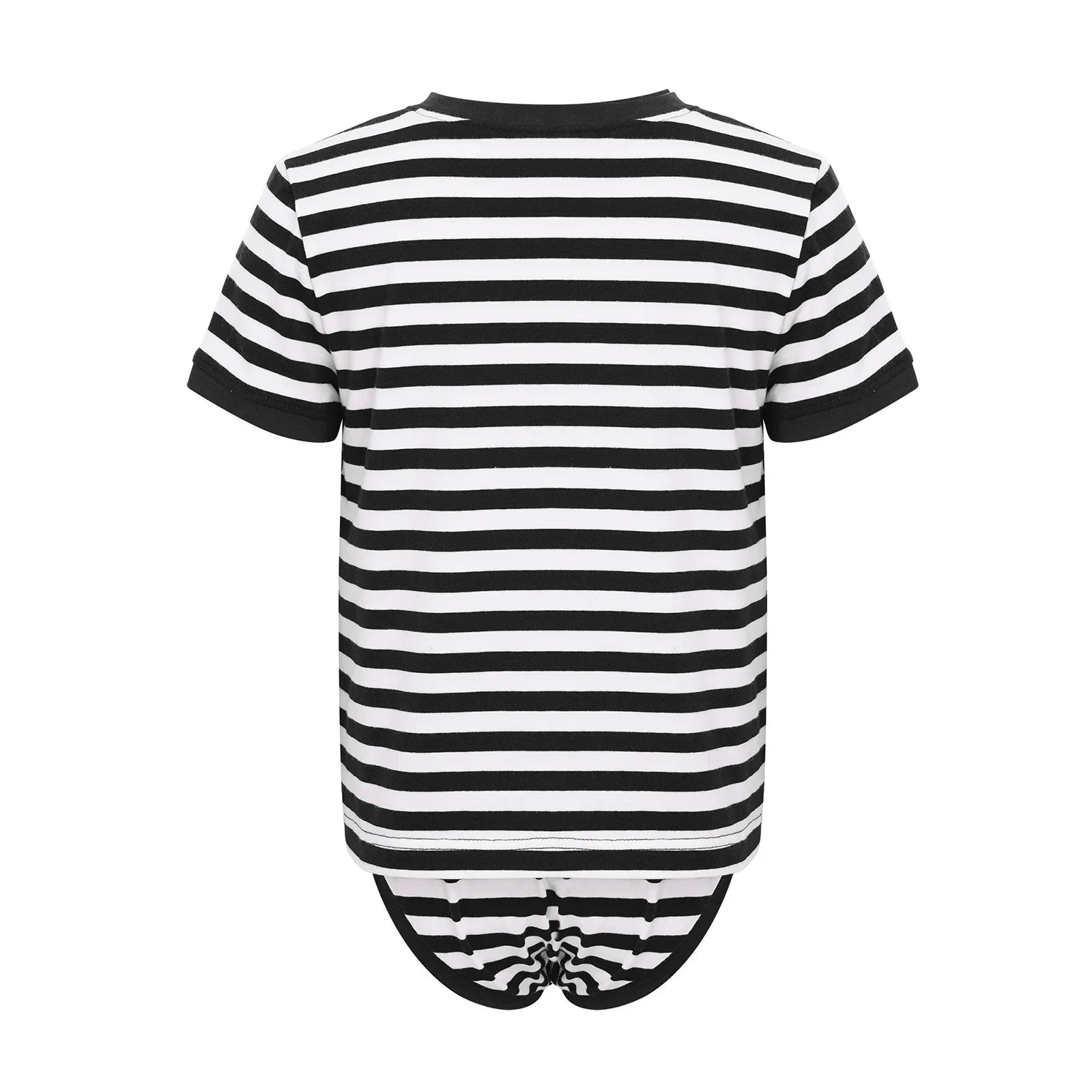 Roupas Adaptativas para Crianças com Necessidades Especiais, Macacão de Manga Curta com Botão Pressionado, Estilo T-shirt 2 em 1