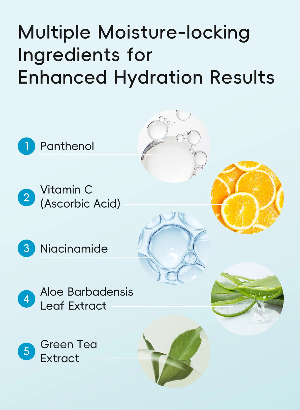 QUIYUM 8X H2O AquaVitalize Skincare Set 5PCS Kit de hidratação profunda Rugas Suavização Tratamento de aperto Conjunto de presente