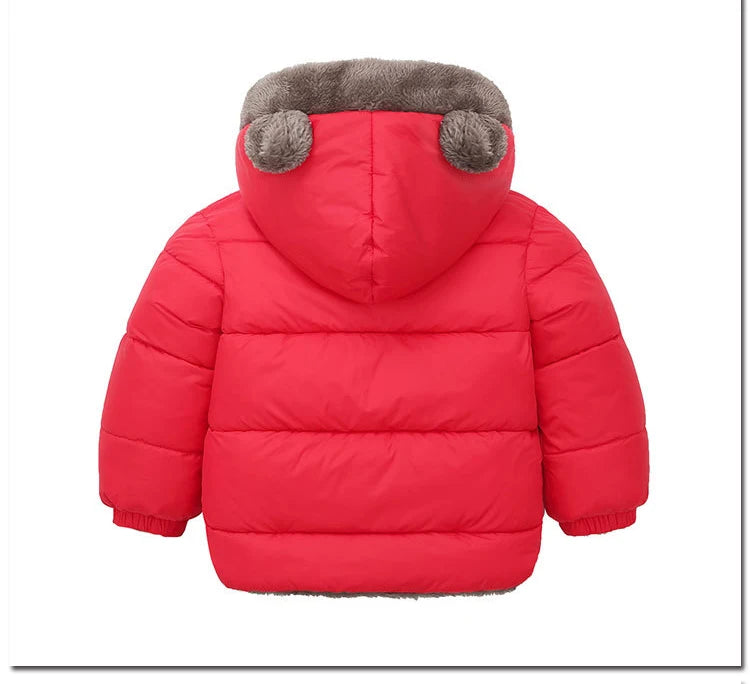 Crianças grossas para baixo jaquetas inverno engrossar casacos de pelúcia para meninos meninas cor sólida com capuz jaquetas 2-6 anos crianças parka outerwear