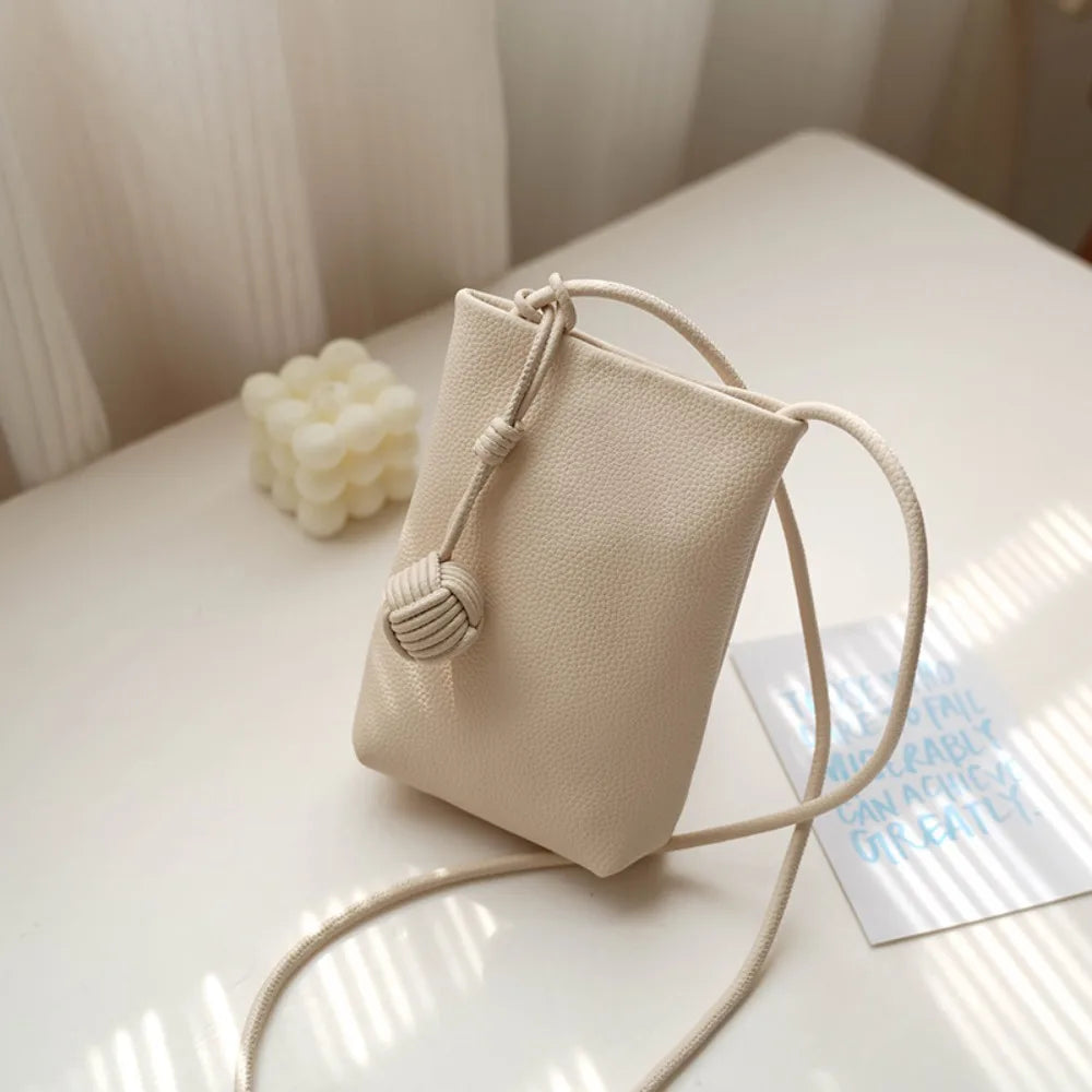 Mini sacos crossbody para All-Match Phone Pouch, grande capacidade Coin Purse, macio PU, leve, novo
