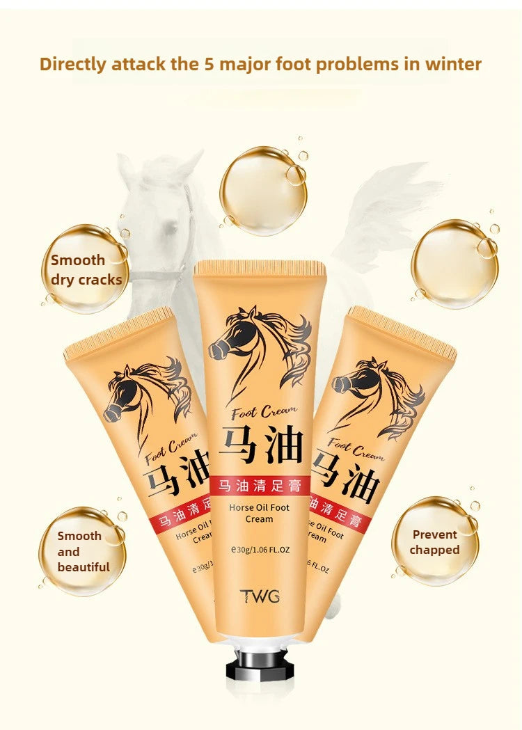 Ma You Qing Creme para pés, Creme hidratante para pés, adequado para pele seca, adequado para cuidados com as mãos e pés para mãos e pés secos