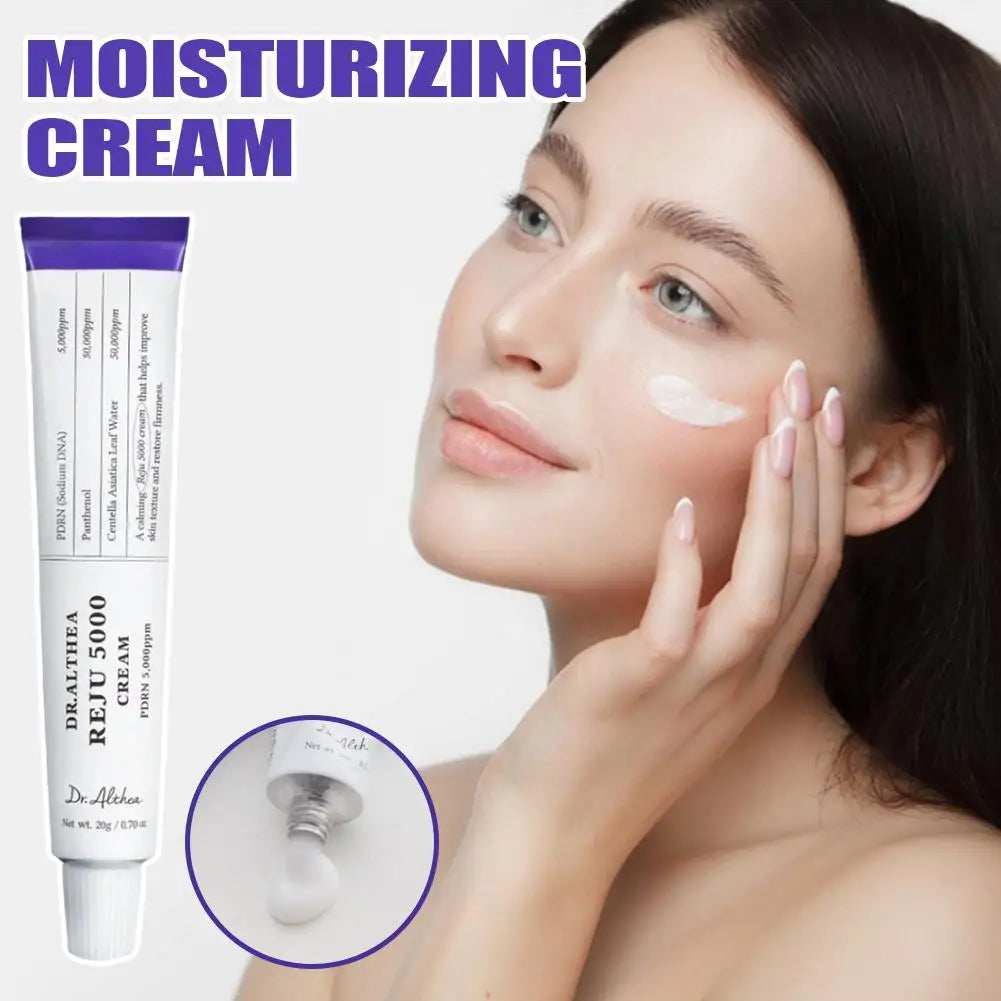 Creme Facial Calmante PDRN REJU 5000 com Pantenol e Centella Asiatica para Redução de Rugas, Cuidado Facial, Skincare Coreano