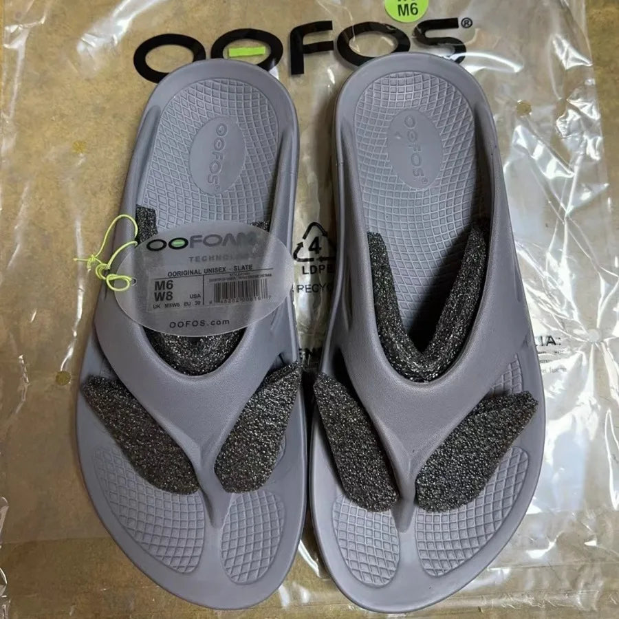 Oofos-sandálias originais para homens e mulheres, chinelos, fundo macio, interior, slides domésticos, sapatos de praia