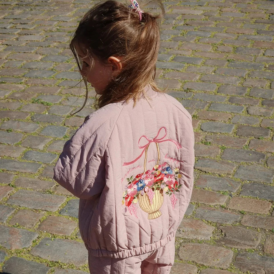 Novo 2025 ks meninas dos desenhos animados algodão velo casacos de inverno da criança meninos jaqueta de lã de cordeiro crianças casaco bordado crianças outwear roupas