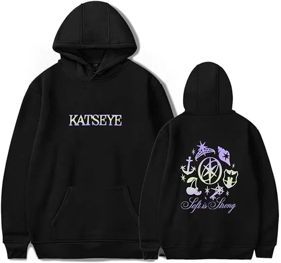 Katseye Merch Distressed Hoodie Moda Hoodies Música Pop Homens Mulheres Moletom Agasalho Pulôver Casaco