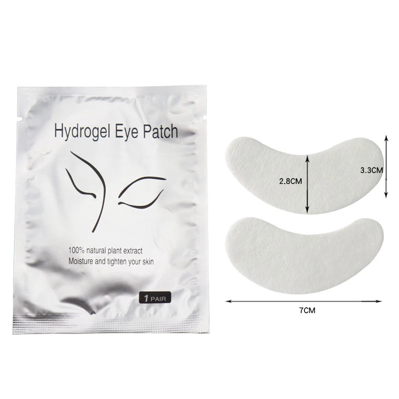 50 pares de cílios sob os olhos remendos almofada de isolamento remover hidrogel olho remendo adesivo junta extensão de cílios ferramentas de maquiagem