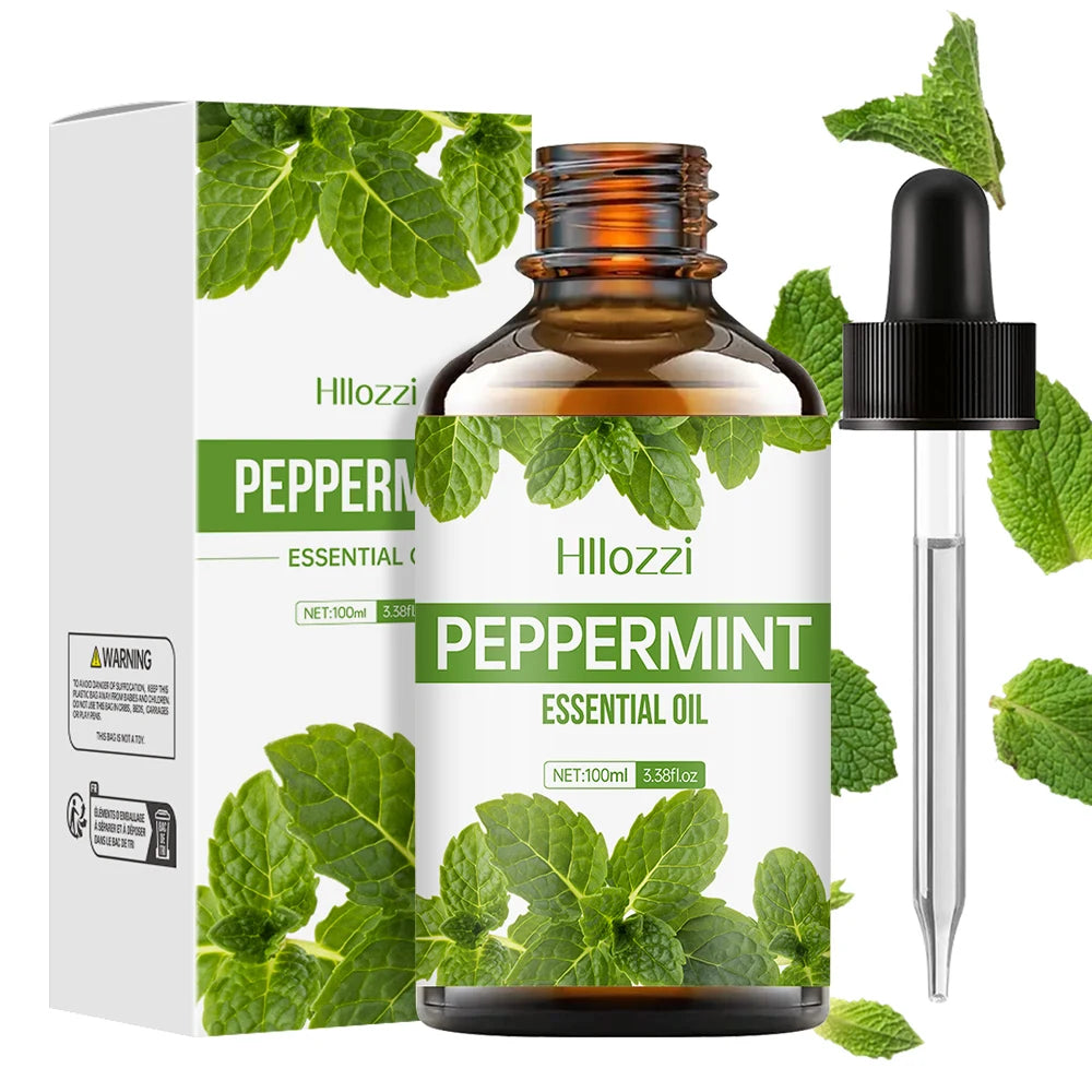100ml/60ml/30mlPeppermint óleo essencial hidratante multifuncional óleo essencial aromaterapia vela difusor de carro