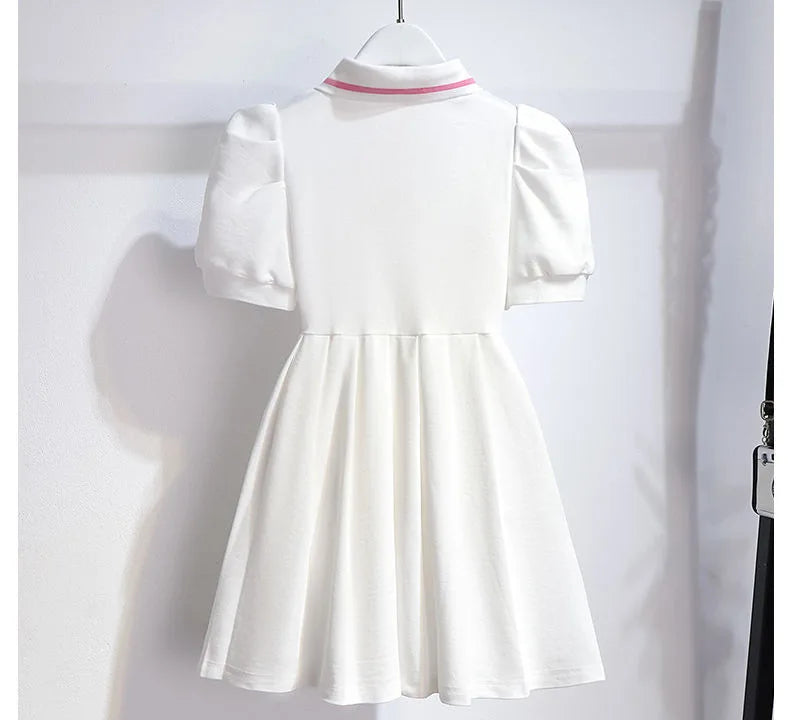Novo Vestido Estilo Coreano 2026 para Crianças, Vestido de Verão Doce com Alças e Tule para Meninas