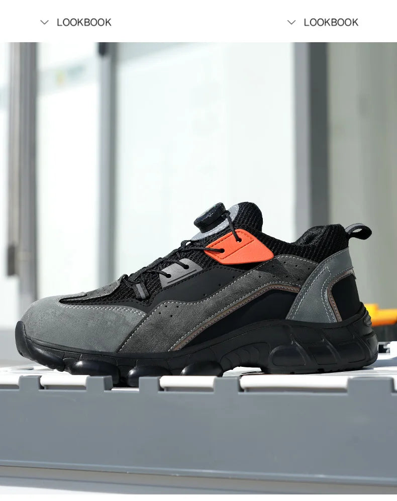 Sapatos de segurança de trabalho de dedo do pé de aço masculino leve indestrutível botas de trabalho de segurança homens proteção tênis de trabalho tamanho 47 48