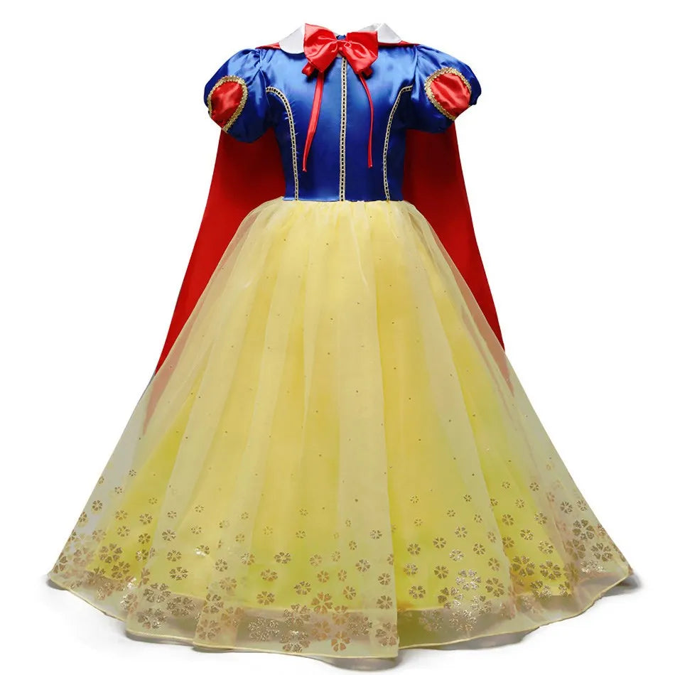 Crianças neve branca cinderela aurora anna elsa traje menina cosplay vestido crianças encanto mirabel pequena sereia roupas de halloween