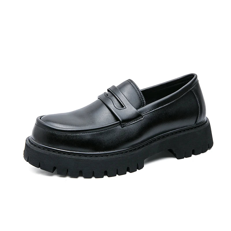 Plataforma de salto alto aumento de altura casual masculino sapato de couro patente oxfords sapatos de espuma mocassins casamento formal