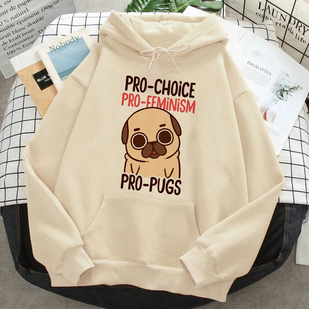 Hoodies japoneses Pug para mulheres, Moletons engraçados, Roupas Femininas Anime