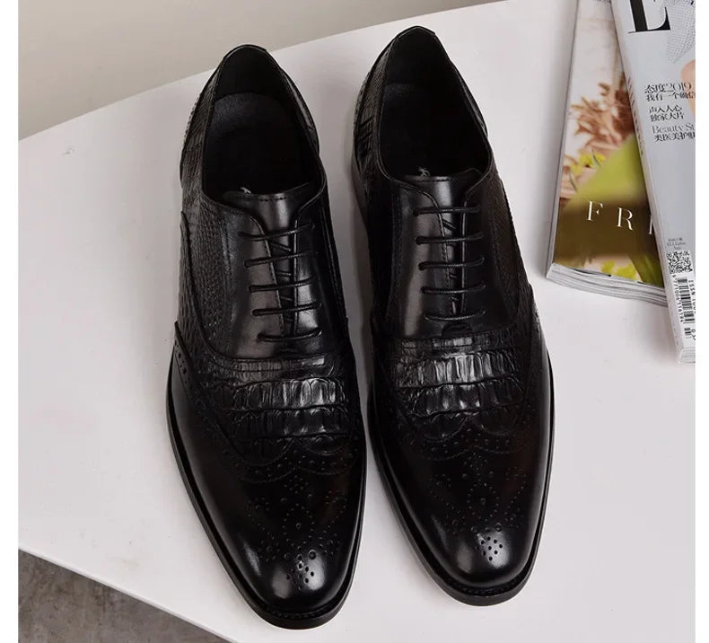Sapatos casuais masculinos de estilo britânico de luxo escritório oxford sapatos de couro masculinos confortáveis resistentes ao desgaste sapatos formais masculinos de tamanho grande