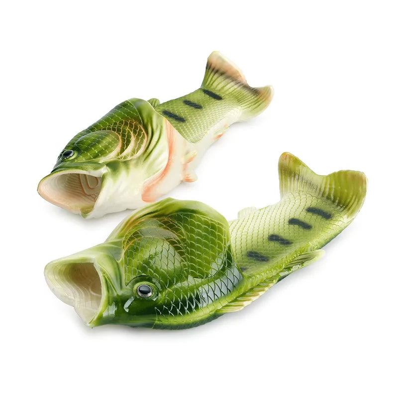 Chinelos de peixe elegantes para mulheres 2024 novo design exclusivo família sapatos de praia senhoras confortáveis e legais flip flips