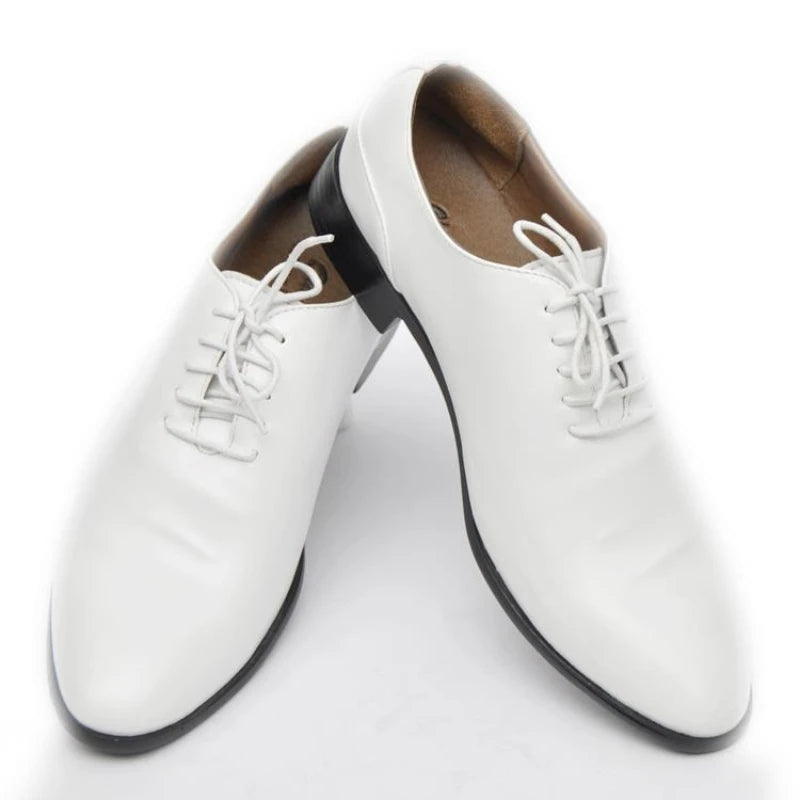 Branco apontou toe macio rendas até sapatos formais masculinos cavalheiro escritório novo 39 calçado barato liquidação baixo preço sapato social masculino