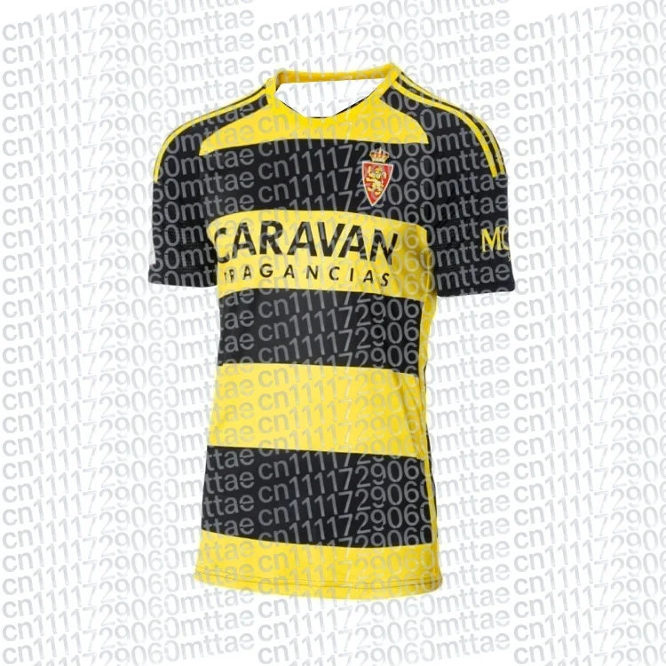 Camisas de Futebol Real Zaragoza 2025, Jerseys Casuais Respiráveis para Torcedores, Unissex e Adequadas para Crianças e Homens