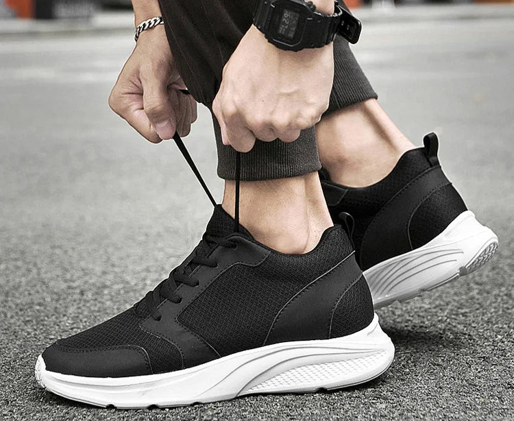 Homens sapatos de elevador aumento de altura tênis sapatos para homem 10cm esportes sapatos casuais invisível sapatos de aumento interno para homem 8cm