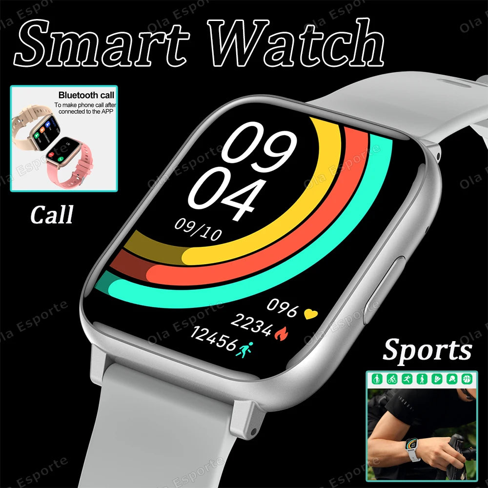 Relógio inteligente 2025 bluetooth chamada sono freqüência cardíaca monitoramento de saúde gps relógios para homens mulheres esporte fitness à prova dwaterproof água smartwatch