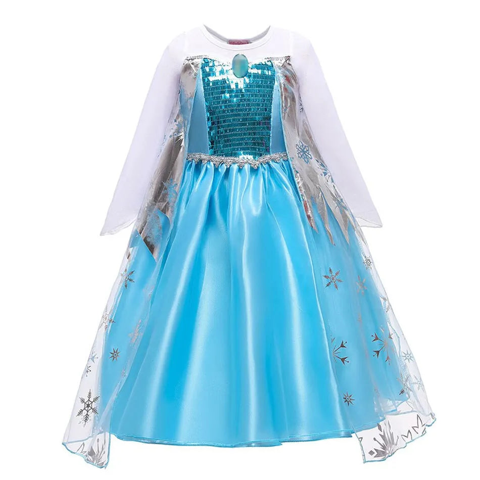 Crianças neve branca cinderela aurora anna elsa traje menina cosplay vestido crianças encanto mirabel pequena sereia roupas de halloween