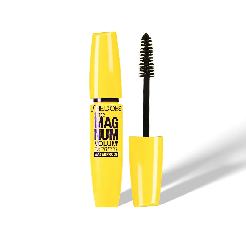 SHEDOES Rímel amarelo à prova d'água, alongamento, ondulação, volumizador, natural, de longa duração, à prova de manchas, cosméticos de maquiagem para os olhos