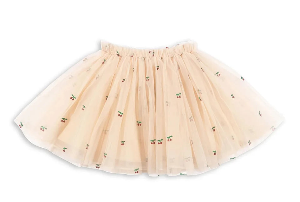 Verão ks bebê meninas cereja malha vestido crianças roupas meninas vestidos de princesa saias festa de natal manga longa vestidos
