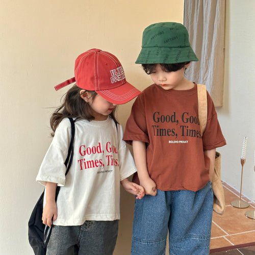 2025 verão moda solta menina crianças carta impressão camiseta menino bebê algodão manga curta camisetas criança casual topos roupas da criança