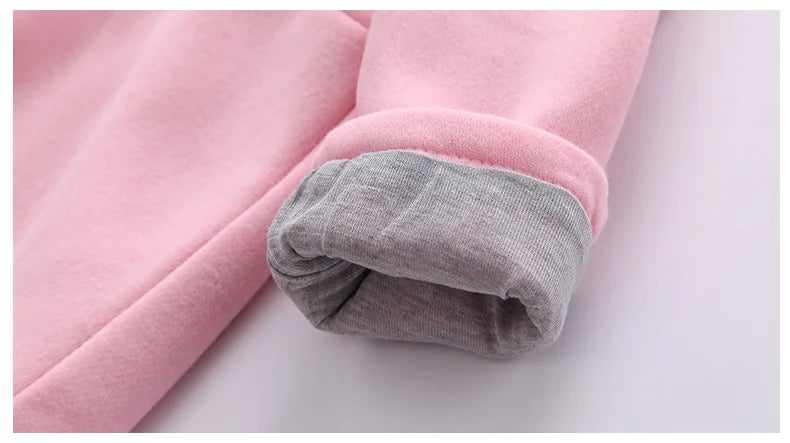 Jaqueta de algodão quente para bebês com orelhas de coelho, roupas infantis, casaco infantil, casacos, outono, primavera