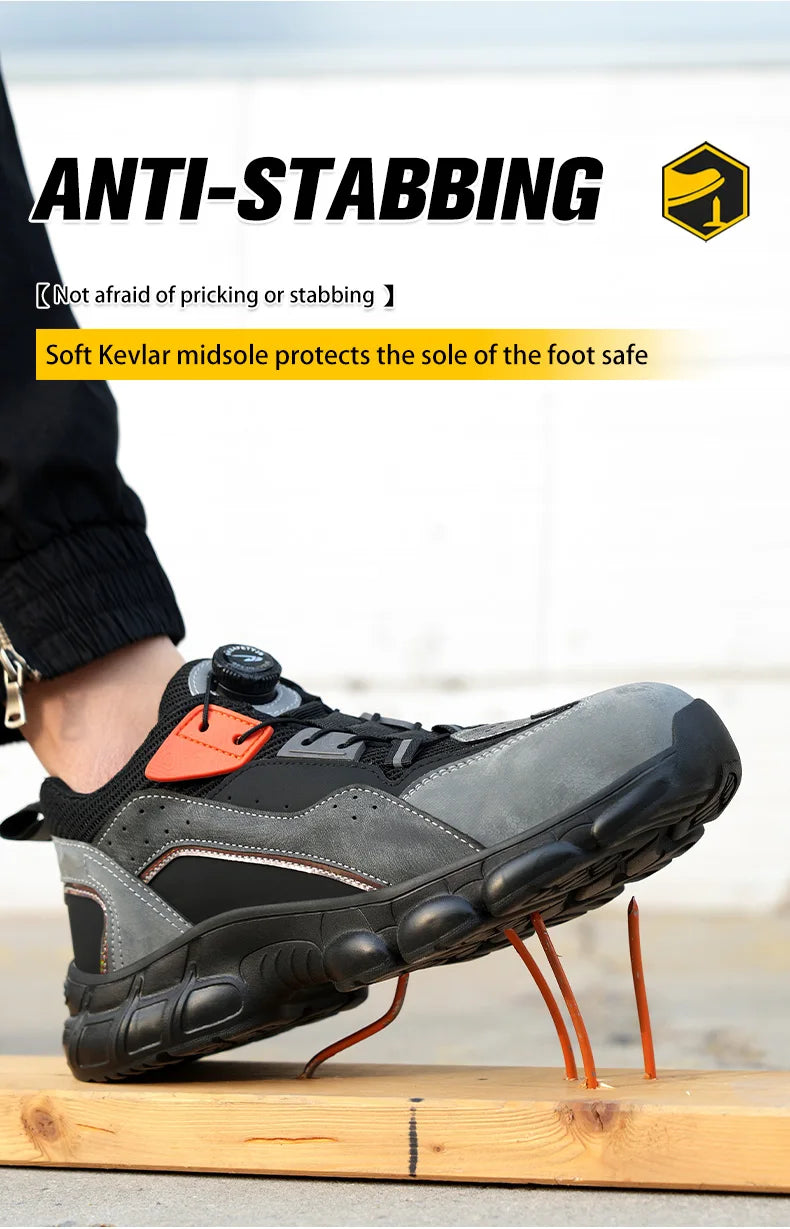 Sapatos de segurança de trabalho de dedo do pé de aço masculino leve indestrutível botas de trabalho de segurança homens proteção tênis de trabalho tamanho 47 48