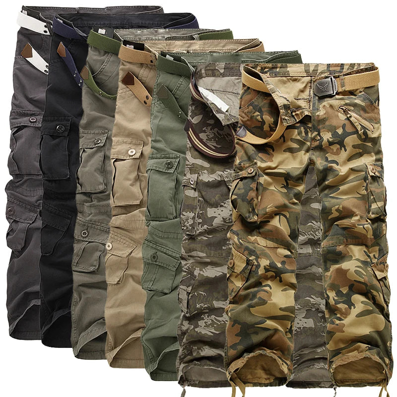 2025 venda quente frete grátis calças cargo masculinas calças camufladas calças para homem 7 cores