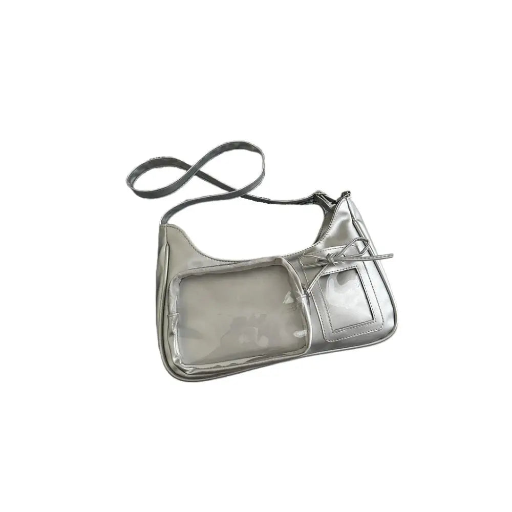 Y2k coreano transparente ita saco meninas doce lolita jk bolsa moda escola crossbody saco harajuku anime crachá exibição sacola