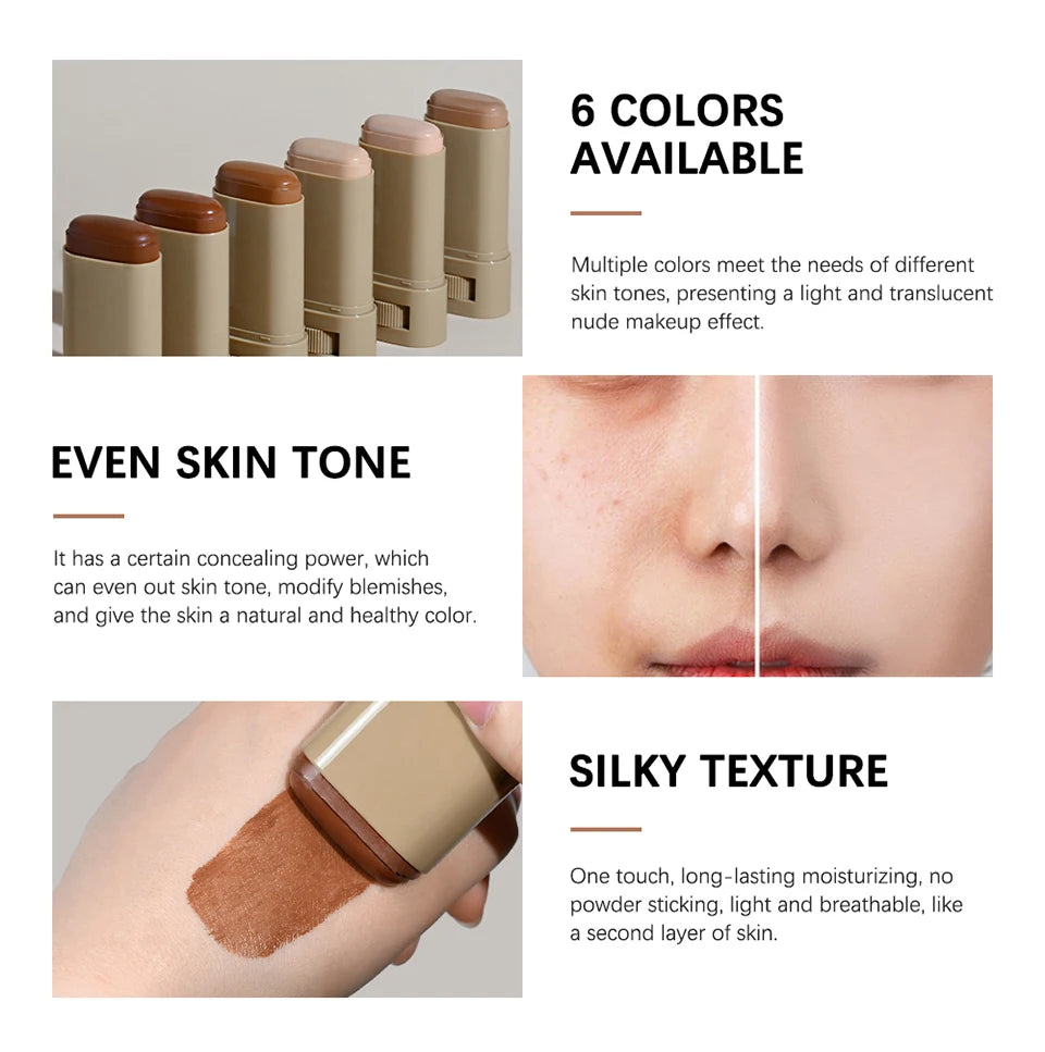 Borracha mágica fundação vara soro impulsionado matiz da pele fundação vara suave plumper altura cobertura viagem bronze fundação