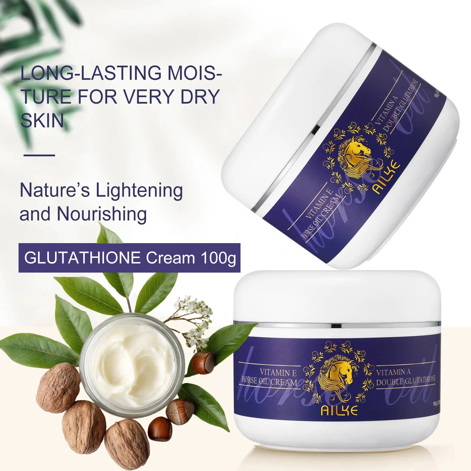 AILKE Glutationa 5 em 1 Kit de cuidados com a pele feminina, com loção corporal, soro, creme para remoção de manchas escuras, creme corporal, sabonete iluminador