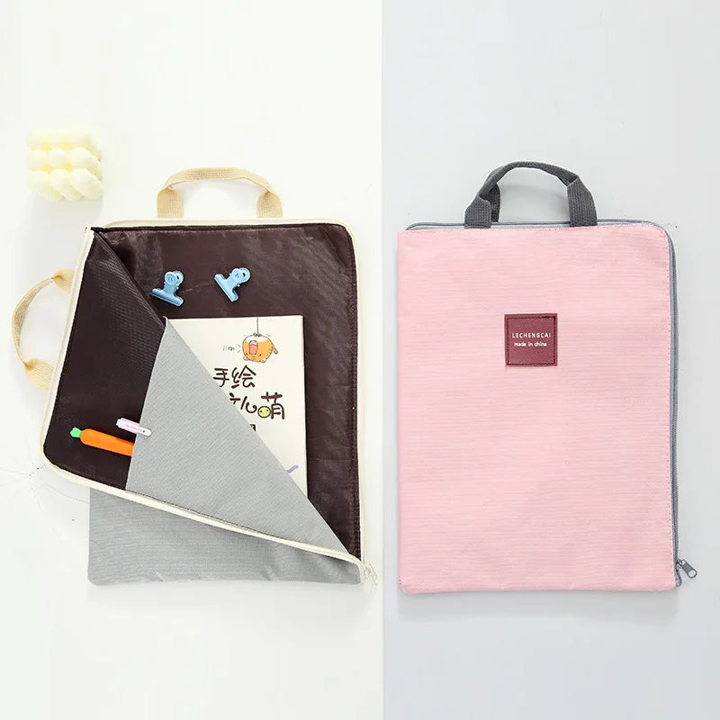 Bolsa simples bolsa para portátil multi-função impermeável saco de negócios estudante papelaria saco
