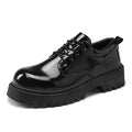 Sapatos de couro casual para casal, sola grossa, antiderrapante, conforto, roupas de trabalho masculinas e femininas, tamanho grande, sapatos com renda, 4ª temporada