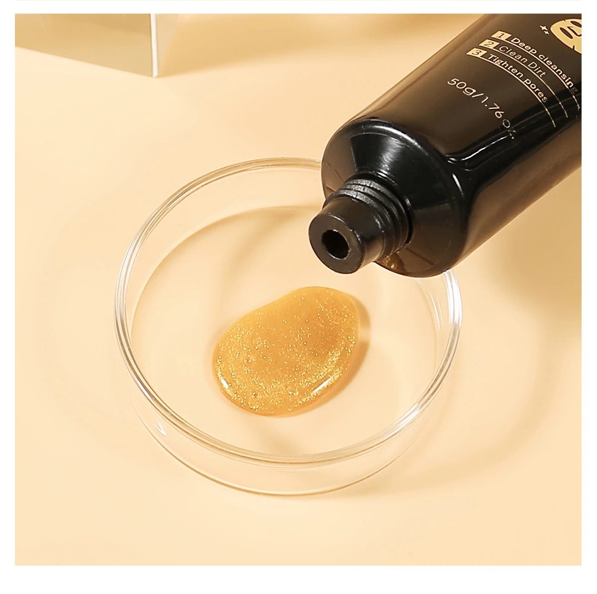 Laikou 24k ouro caracol peel-off máscara 3 pçs limpeza profunda poros aperto remoção de cravo desintoxicante tratamento facial 50g