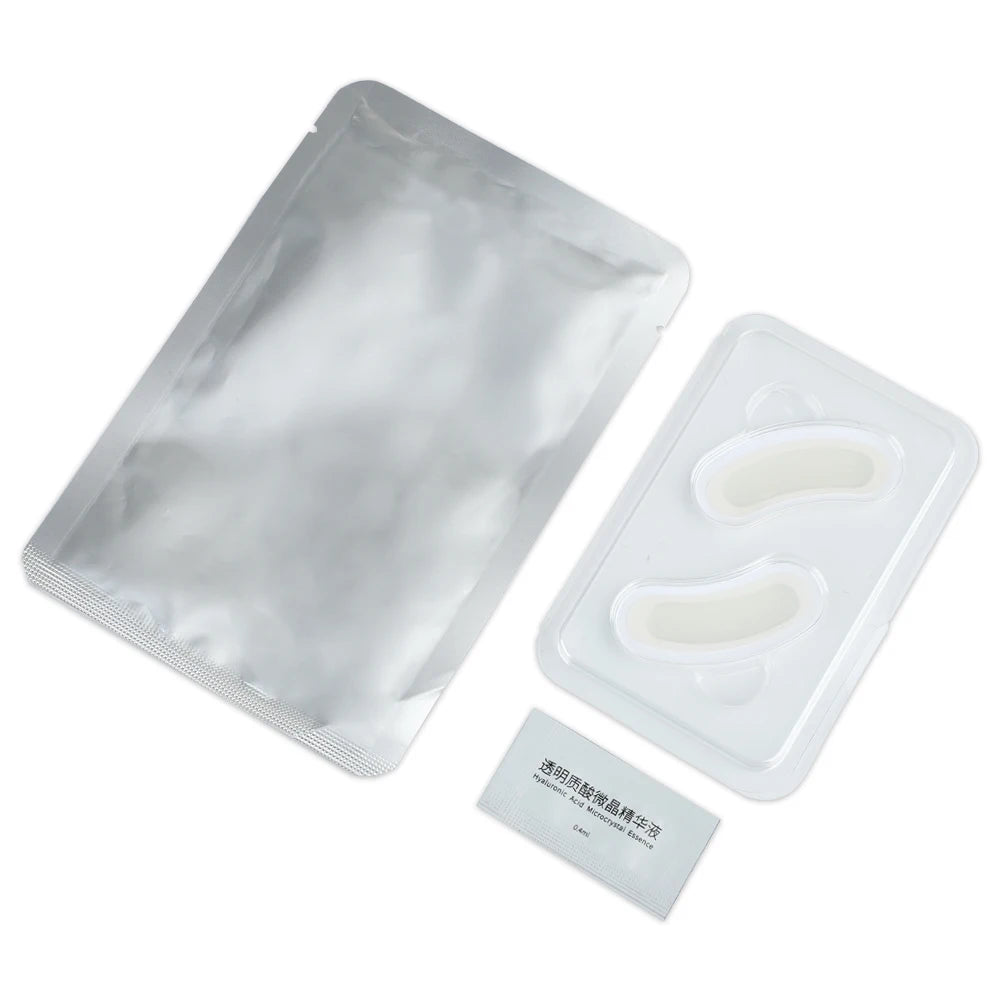 Ácido hialurônico microagulha remendos para os olhos máscara para anti envelhecimento olheiras hidratante sob almofadas de gel para os olhos cuidados com a pele