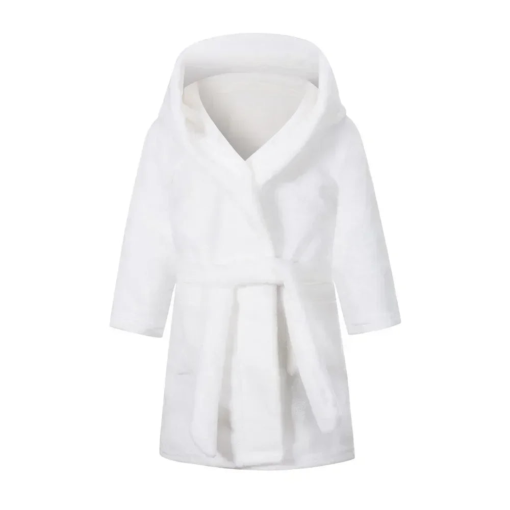 Crianças pijamas macios roupão de flanela de inverno 2025 novo dos desenhos animados bonito pijamas meninos meninas outono roupões com capuz homewear