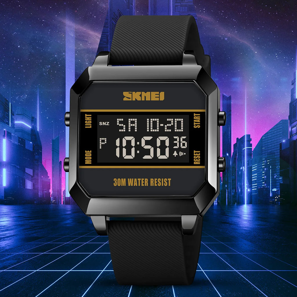 Skmei 2time led luz entusiasta jovem à prova dwaterproof água digital esporte relógios masculino data alarme nova moda relógio de pulso reloj hombre
