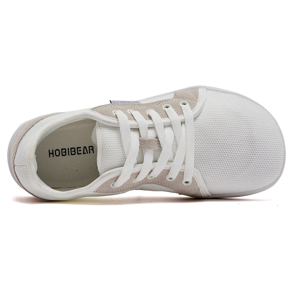 HOBIBEAR Sapatos minimalistas descalços unissex com sola zero e bico largo tênis de corrida casuais