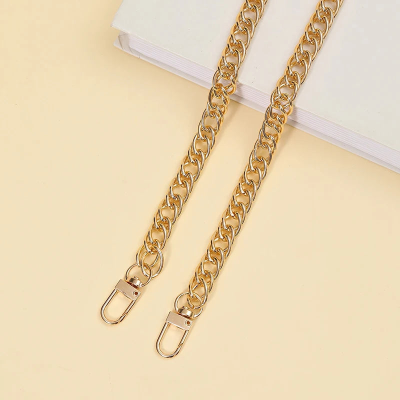 110cm bolsa feminina corrente de alumínio cor retenção ouro diy simples corrente envoltório de metal corrente axilas alça de ombro alça de substituição
