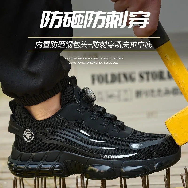 Tamanhos 36-48 sapatos de segurança dedo do pé de aço smash à prova de punctura sapatos de trabalho para homens tênis anti-deslizamento zapatos de seguridad de hombre
