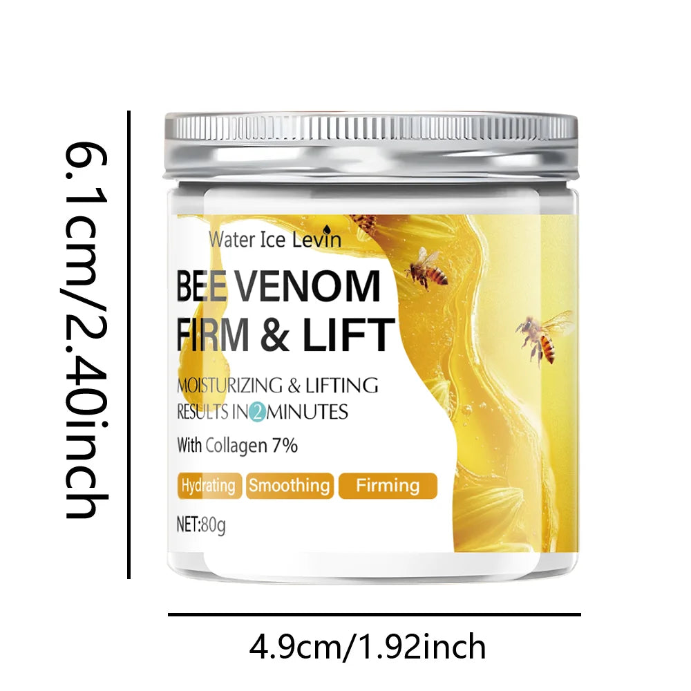 Creme Firmador e Reafirmante com Veneno de Abelha - 80g, Absorve em 2 Minutos, Não Oleoso e Hidratante, Adequado para Todos os Tons de Pele Clara, Fórmula Sem Álcool, Ilumina e Uniformiza o Tom da Pele