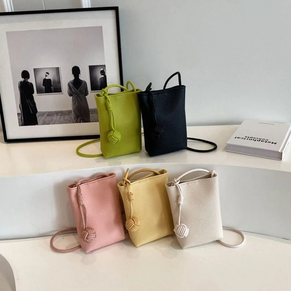 Mini sacos crossbody para All-Match Phone Pouch, grande capacidade Coin Purse, macio PU, leve, novo