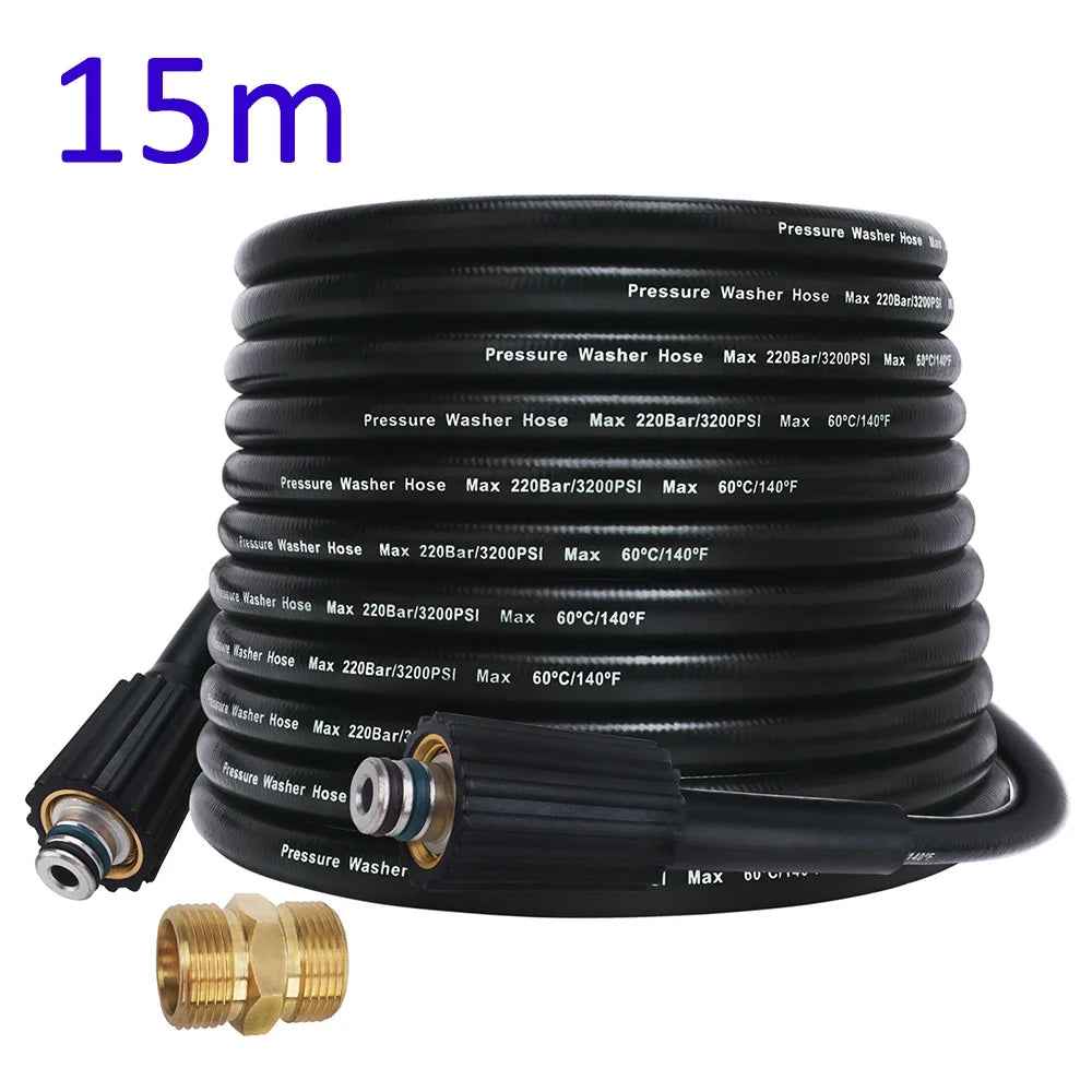Mangueira de lavagem de alta pressão, cabo de mangueira para lavagem de carro, mangueira de extensão de limpeza de água M22-Pin 14/15 para karcher elitech interskol huter