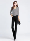 Jeans de cintura média de mulheres, calça casual confortável, elegante, alta qualidade, verão, primavera, verão, 2024