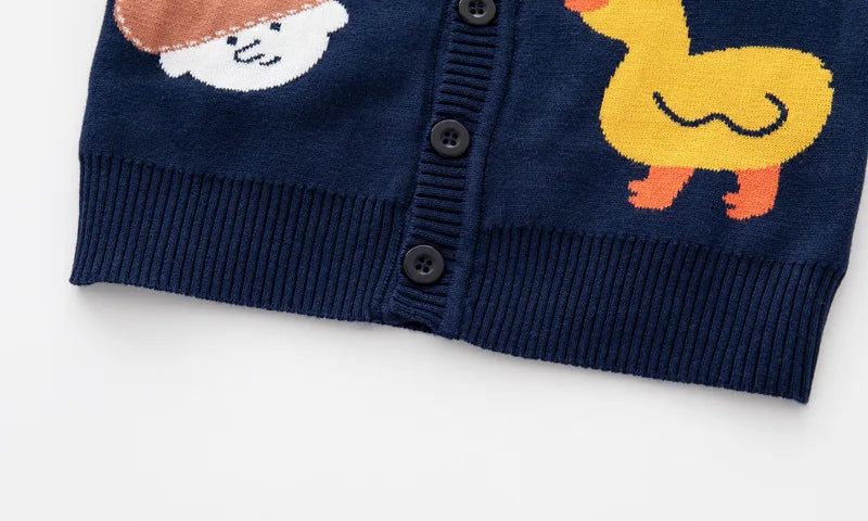 Casaco de algodão de camada dupla para crianças, camisola de inverno para meninos e meninas, jaqueta nova para crianças, malhas de bebê, jaqueta infantil