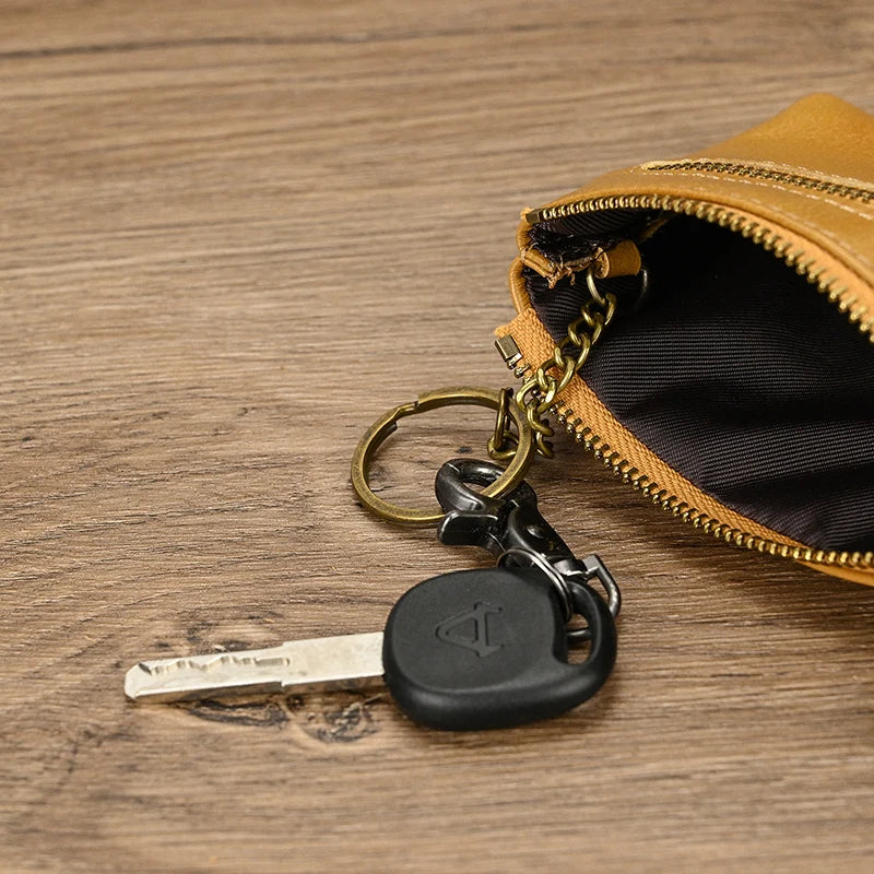 Luufan couro genuíno zíper moeda cartão bolsa de couro real rfid titular do cartão embreagem carteiras slots para homens mulheres mini bolsa fina
