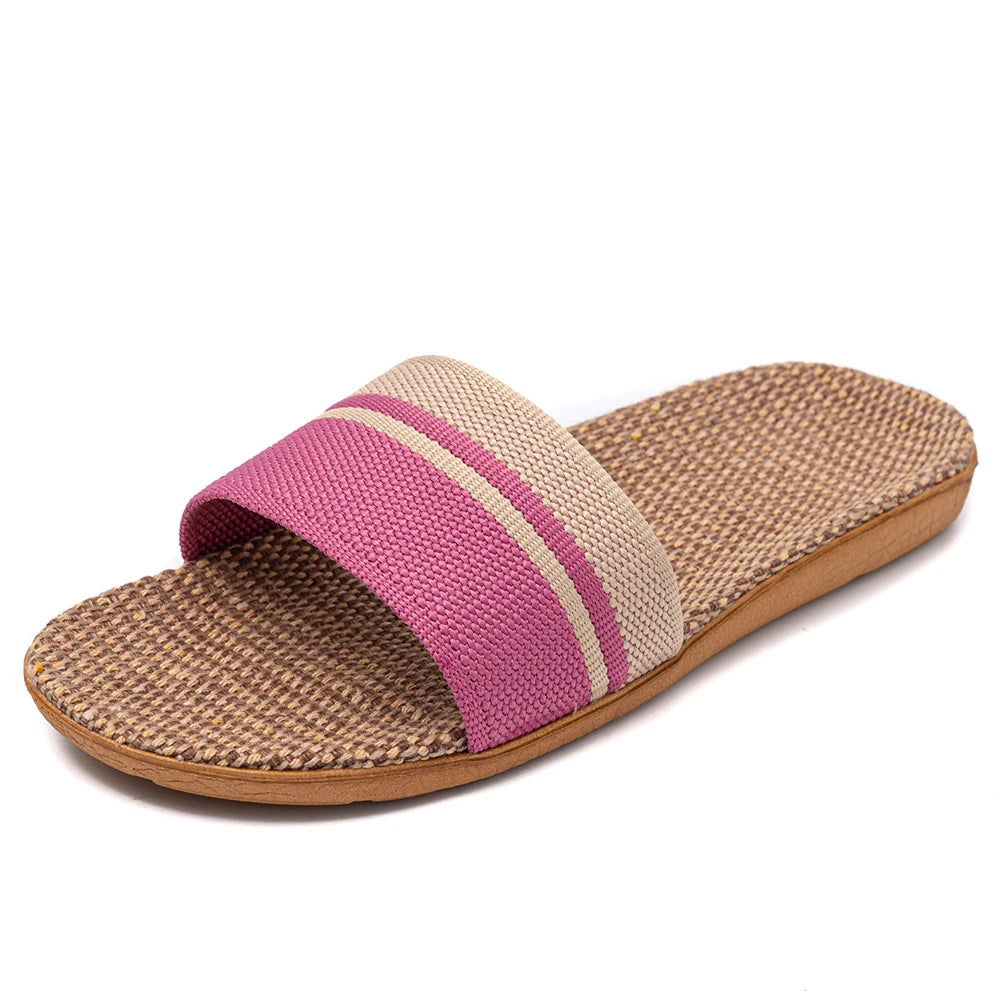 36-45 sandálias planas chinelos de praia verão casa linho leve eva antiderrapante slides para homens mulheres indoor ao ar livre flip flops