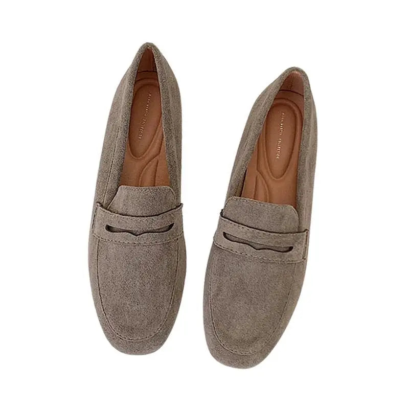 2025 novas mulheres sapatos planos mulher mocassins primavera outono casual camurça deslizamento em sapato mulher confortável sapato leve mujer sapato